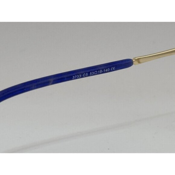 PRECISION - 3733 C5 53-18-140 Blue and Gold Metal Glasses Frames - Picture 3 of 7